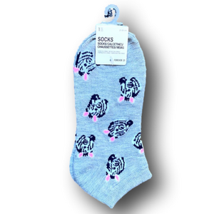 3/$15 Zebras Funny Novelty Ankle Socks - Brand New